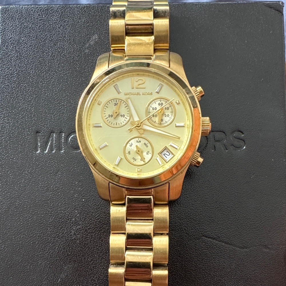 Michael Kors Gold-Tone Chronograph Watch